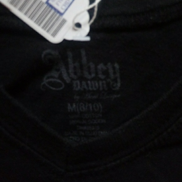 ABBEY DAWN BLACK SEAS OVERSIZED BOATNECK RAGLAN TEE